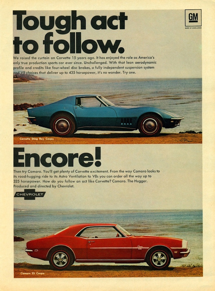 1969 Chevrolet Z/28 Camaro Awesome Advertising Poster 