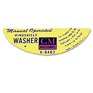 Classic Chevy & GMC Truck Parts - Decals & Stickers - Windshield Washer Decals