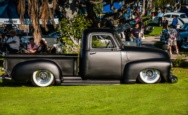 Matte black chevy lowered