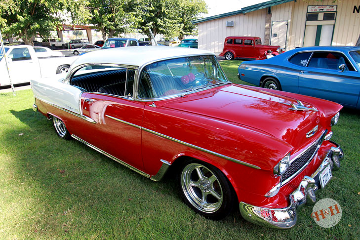 Classic red and white Bel Air