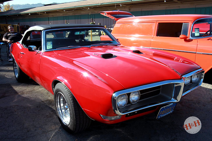 Beautiful classic red Firebird convertible