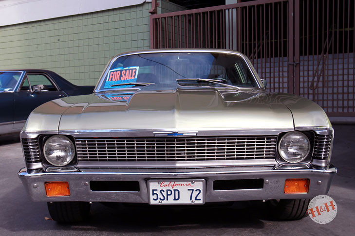 Classic Chevy Nova in bronze