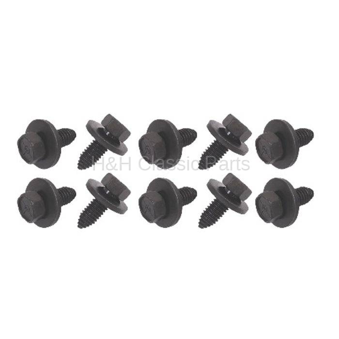 Counterpart Hood Hinge Bolt Set For 67-72 & 73-80 Chevy GMC C10 Truck - 10 Pieces