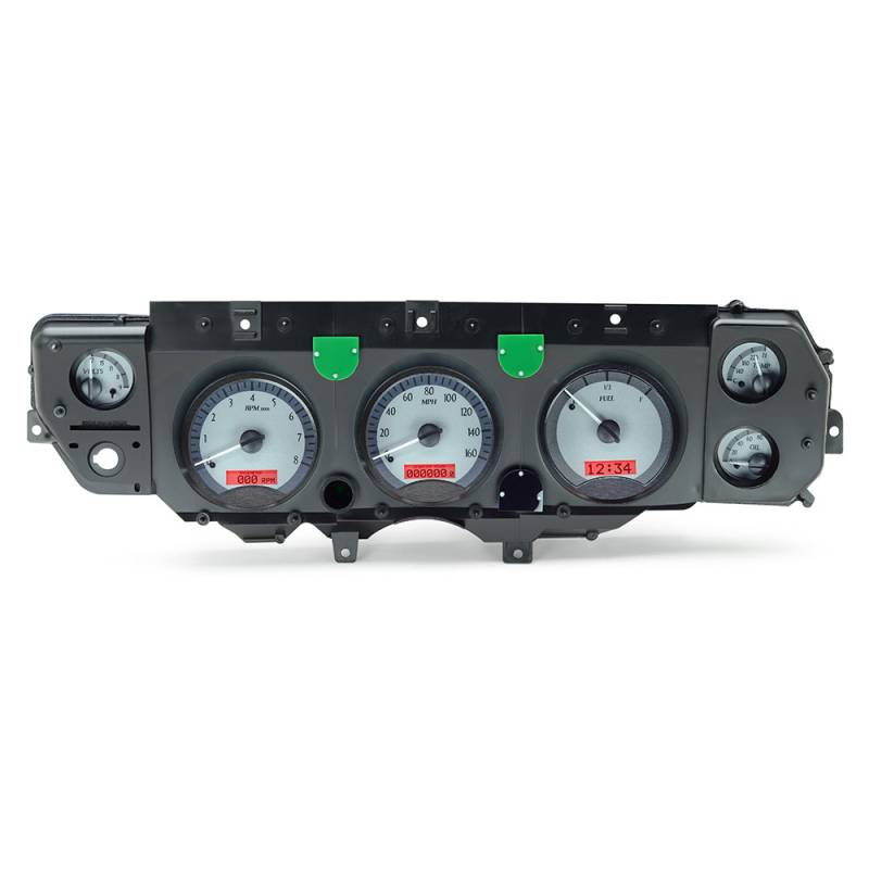 Dakota Digital VHX Gauge System Silver Alloy Red | 1970-72 Chevelle SS