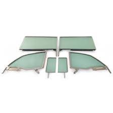 6-pc Side Glass Set with Chrome Frames (Tinted) | 1955-57 Fullsize Chevy Car | H&H Classic Parts | 4147