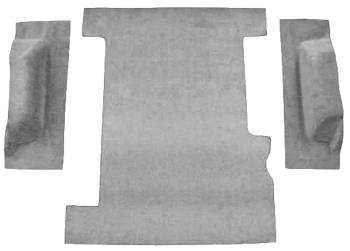 Silver Cutpile Cargo Area Carpet | 1981-86 Chevy Suburban or GMC Suburban | Auto Custom Carpet | 50682