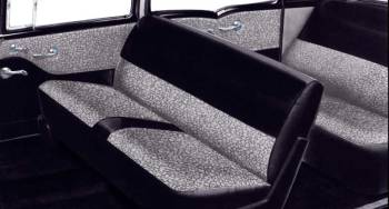 Silver/Black, Black Vinyl Seat Cover | 1957 Fullsize Chevy Car | CARS Inc | 3160