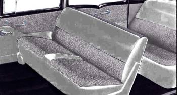 Silver/Silver/Silver Vinyl Seat Cover | 1957 Fullsize Chevy Car | CARS Inc | 3165