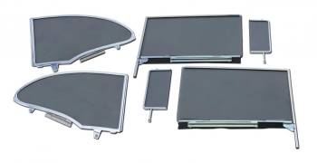 6-pc Side Glass Set with Chrome Frames (Gray) | 1955-57 Fullsize Chevy Car | H&H Classic Parts | 4148