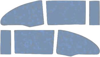 Side Glass Set 6-PC Gray | 1955-57 Fullsize Chevy Car | H&H Classic Parts | 4416