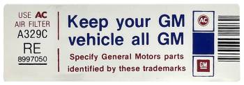 Keep Your GM All GM Decal | 1980 Camaro | Jim Osborn Reproductions | 41142