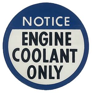 Engine Coolant Only Decal | 1978-82 Camaro | Jim Osborn Reproductions | 41145