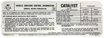 Emission Decal | 1977 Camaro | Jim Osborn Reproductions | 41191