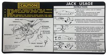 Jack Instruction | 1978-79 Camaro | Jim Osborn Reproductions | 41280