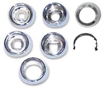 Dash Indicator Bezels | 1957 Fullsize Chevy Car | Gene Smith Reproductions | 1064