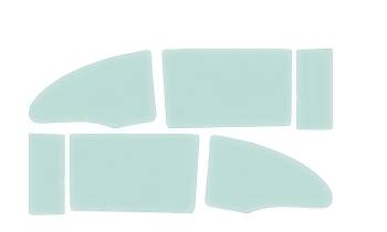 Side Glass Set 6 pc (Tinted) | 1955-57 Fullsize Chevy Car | Auto City Classic | 2411