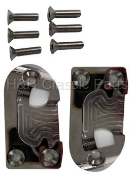 Door Striker Plates Stainless | 1955-60 Fullsize Chevy Car | Golden Star | 4897