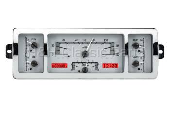 Dakota Digital VHX Gauge System Silver Alloy Red | 1940-46 Chevy Truck | Dakota Digital | 50964