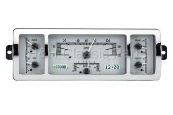 Dakota Digital VHX Gauge System Silver Alloy White | 1940-46 Chevy Truck | Dakota Digital | 50964