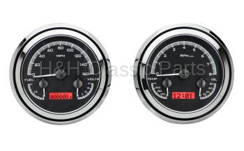 Dakota Digital VHX Gauge System Black Alloy Red | 1947-53 Chevy/GMC Truck | Dakota Digital | 50968