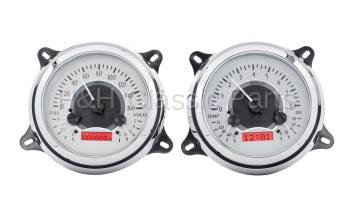 Dakota Digital VHX Gauge System Silver Alloy Red | 1947-53 Chevy/GMC Truck | Dakota Digital | 50971