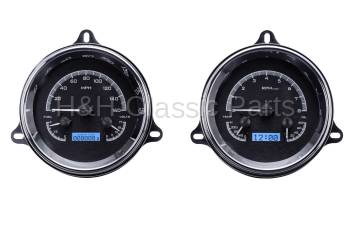 Dakota Digital VHX Gauge System Black Alloy Blue | 1954 Chevy Truck | Dakota Digital | 50977