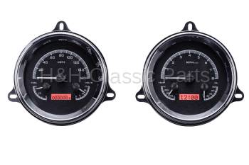 Dakota Digital VHX Gauge System Black Alloy Red | 1954 Chevy Truck | Dakota Digital | 50978