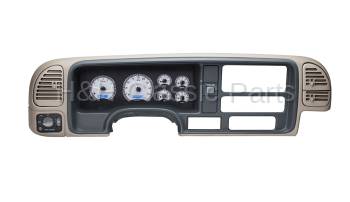 Dakota Digital VHX Gauge System Silver Alloy Blue | 1995-98 Chevy/GMC Truck | Dakota Digital | 51008