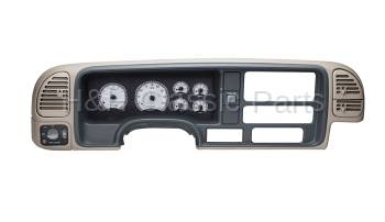Dakota Digital VHX Gauge System Silver Alloy White | 1995-98 Chevy/GMC Truck | Dakota Digital | 51010