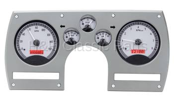 Dakota Digital VHX Gauge System Silver Alloy Red | 1982-89 Camaro | Dakota Digital | 43888