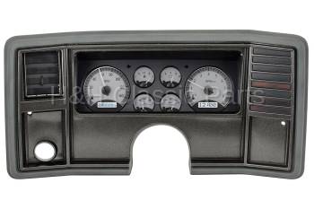 Dakota Digital VHX Gauge System Silver Alloy White | 1978-87 Malibu | Dakota Digital | 60018