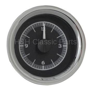 Dakota Digital VHX Gauge System Clock Black Alloy White