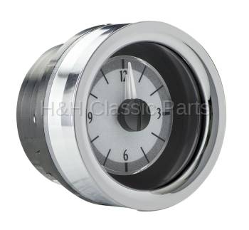 Dakota Digital VHX Gauge System Clock Silver Alloy Blue