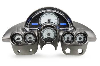 Dakota Digital VHX Gauge System Silver Alloy Blue | 1958-62 Corvette | Dakota Digital | 70007