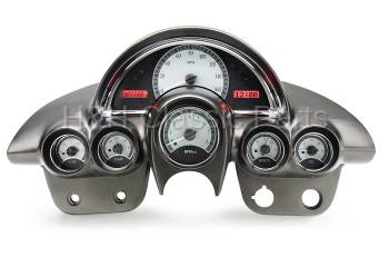 Dakota Digital VHX Gauge System Silver Alloy Red | 1958-62 Corvette | Dakota Digital | 70008