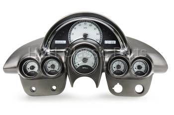 Dakota Digital VHX Gauge System Silver Alloy White | 1958-62 Corvette | Dakota Digital | 70009