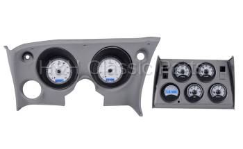 Dakota Digital VHX Gauge System Silver Alloy Blue | 1968-77 Corvette | Dakota Digital | 70045