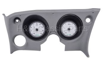Dakota Digital VHX Gauge System Silver Alloy White | 1968-77 Corvette | Dakota Digital | 70047