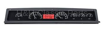 Dakota Digital VHX Gauge System Black Alloy Red | 1971-76 Impala or Caprice | Dakota Digital | 16783