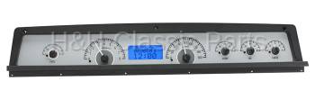 Dakota Digital VHX Gauge System Silver Alloy Blue | 1971-76 Impala or Caprice | Dakota Digital | 16785