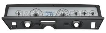 Dakota Digital VHX Gauge System Silver Alloy White | 1971-76 Impala or Caprice | Dakota Digital | 16787