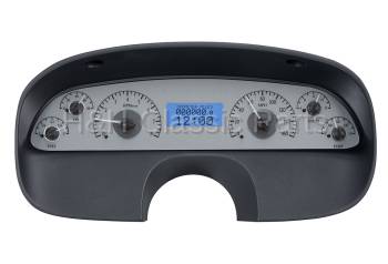 Dakota Digital VHX Gauge System Silver Alloy Blue | 1994-96 Impala SS or Caprice | Dakota Digital | 16807
