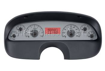 Dakota Digital VHX Gauge System Silver Alloy Red | 1994-96 Impala SS or Caprice | Dakota Digital | 16808