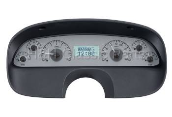 Dakota Digital VHX Gauge System Silver Alloy White | 1994-96 Impala SS or Caprice | Dakota Digital | 16809