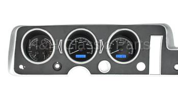Dakota Digital VHX Gauge System Black Alloy Blue | 1968 GTO/Lemans | Dakota Digital | 24901