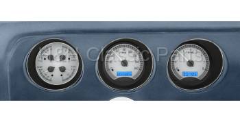 Dakota Digital VHX Gauge System Silver Alloy Blue | 1969 GTO/Lemans | Dakota Digital | 24910