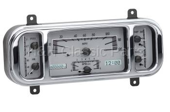 Dakota Digital VHX Gauge System Silver Alloy White | 1937-38 Chevy Car | Dakota Digital | 70076