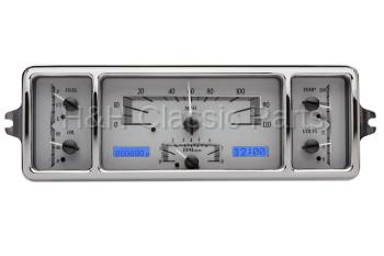 Dakota Digital VHX Gauge System Silver Alloy Blue | 1939 Chevy Car | Dakota Digital | 70081