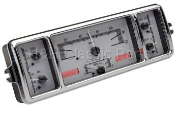 Dakota Digital VHX Gauge System Silver Alloy Red | 1939 Chevy Car | Dakota Digital | 70082