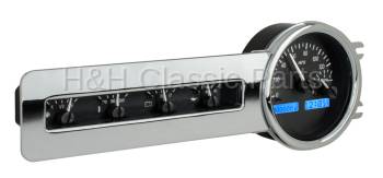 Dakota Digital VHX Gauge System Black Alloy Blue | 1941-48 Chevy Car | Dakota Digital | 70092